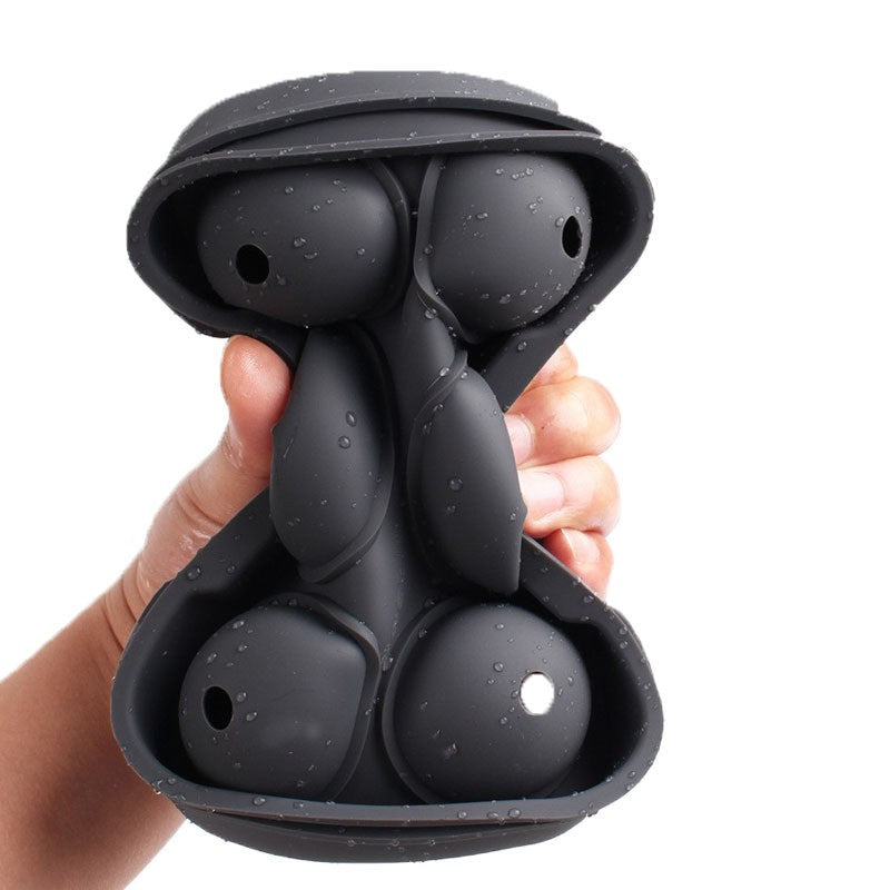 Forma pentru Gheata, Vivimall, 6 Forme Sferice, din Silicon, 17 x 12 x 6 cm, Negru - vivimall.ro