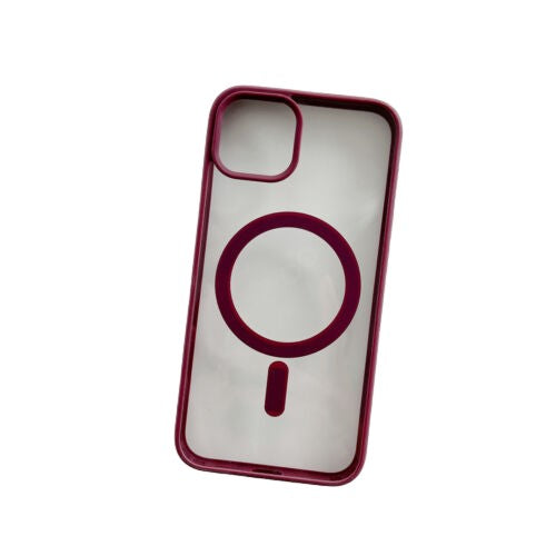 Husa MagSafe pentru Apple iPhone 14 Pro, Full Cover, Frosted Acrylic Color Big Hole, Magnetica, Incarcare Wireless, Flippy, Mov - vivimall.ro