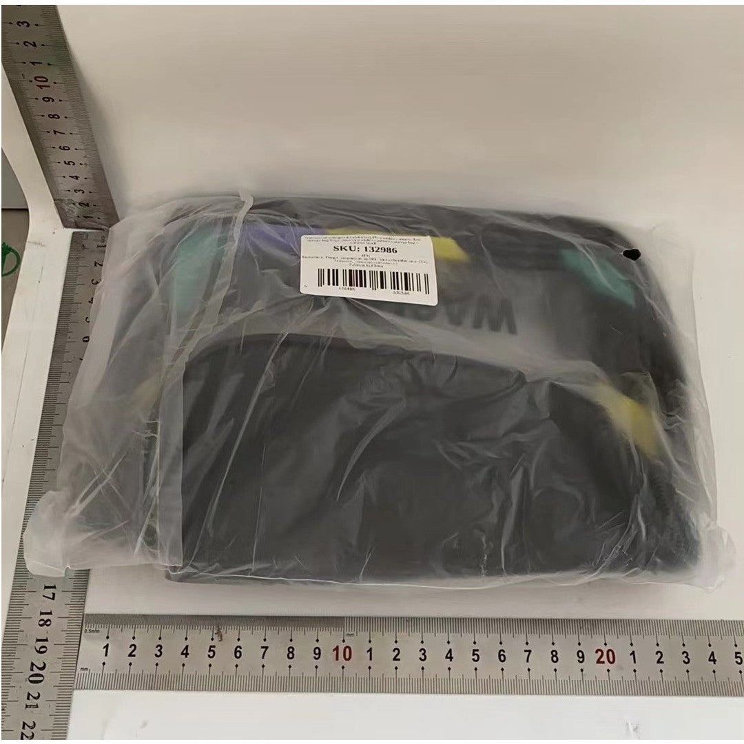 Geanta Cosmetice de Voiaj Vivimall, Impermeabila, Translucida Mata, 22 x 16 x 14 cm, Negru - vivimall.ro