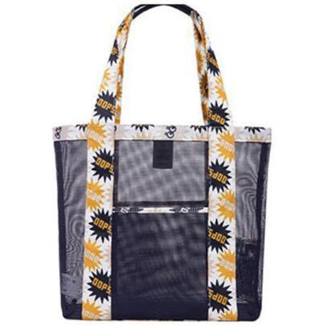 Geanta De Plaja Negru Imprimeu Oops | BeachVibe 4 - vivimall.ro