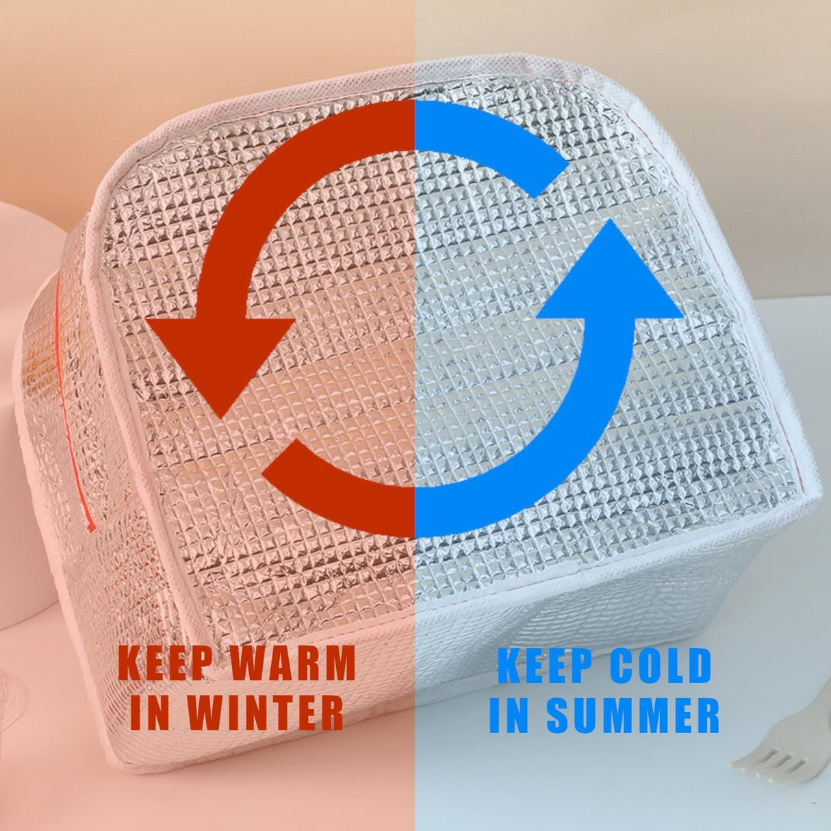 Geantă Frigorifică, Flippy, cu Desene Animat, Portabilă pentru Copii, de Prânz, din Pânză Oxford, 22x14x19 cm, Model Ursulet, Bej