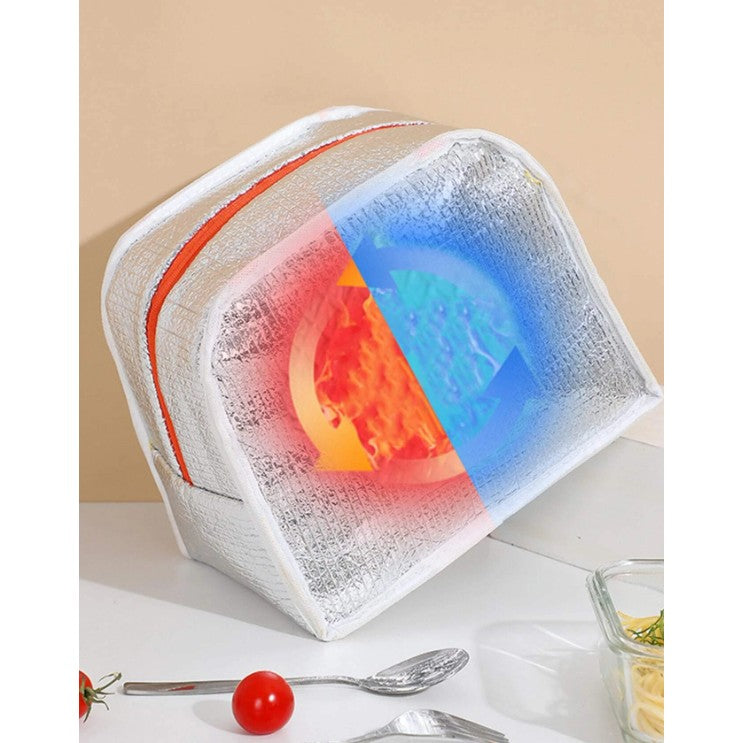 Geanta Frigorifica, Cu Desene Animat, Portabila Pentru Copii, De Pranz, Din Panza Oxford, 22X14X19 Cm, Model Pinguin, Albastru - vivimall.ro