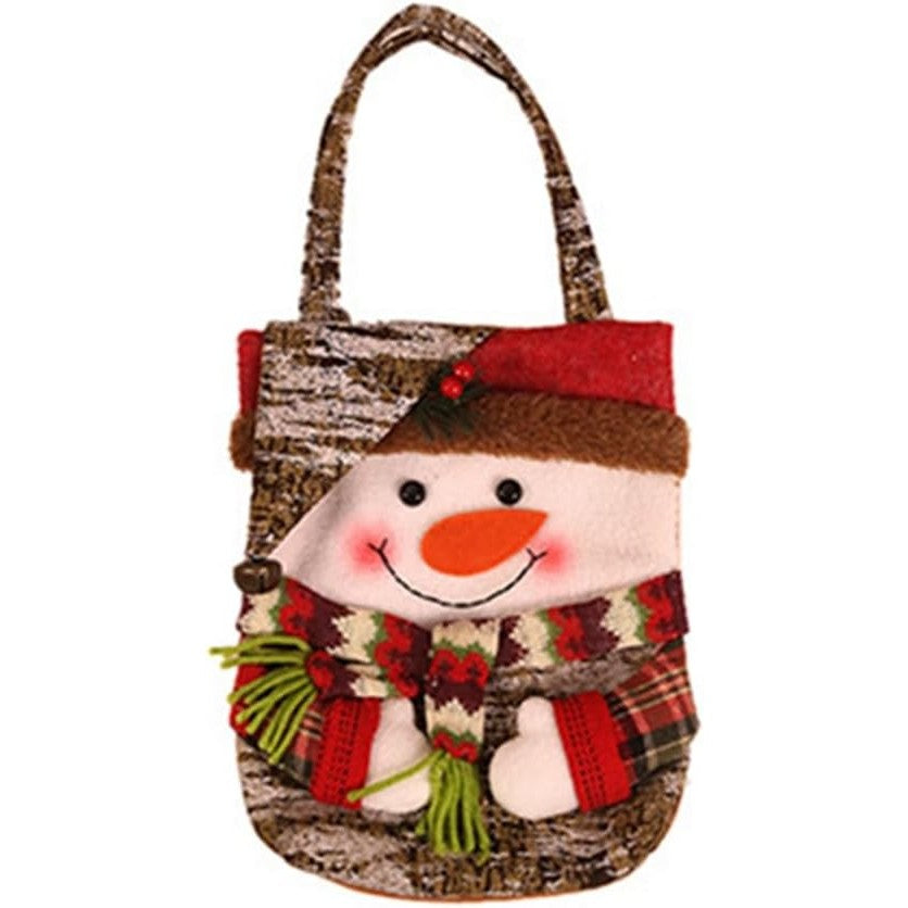 Geanta pentru Cadouri de Craciun, Vivimall, Model Om de Zapada, Decoratiune Sarbatori, 46x23x2 cm, Multicolor - vivimall.ro