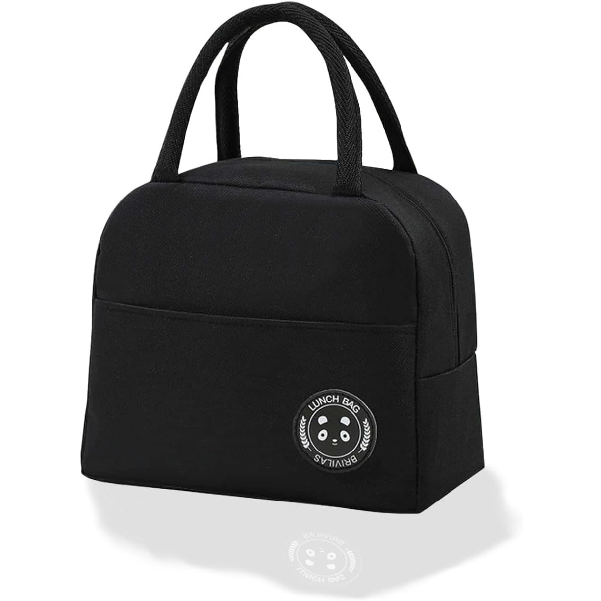Geanta Termica pentru Pranz, Vivimall, Multifunctionala, Compartimentata, Impermeabila, cu Manere, Buzunar Exterior, 22x14x19 cm, Negru - vivimall.ro