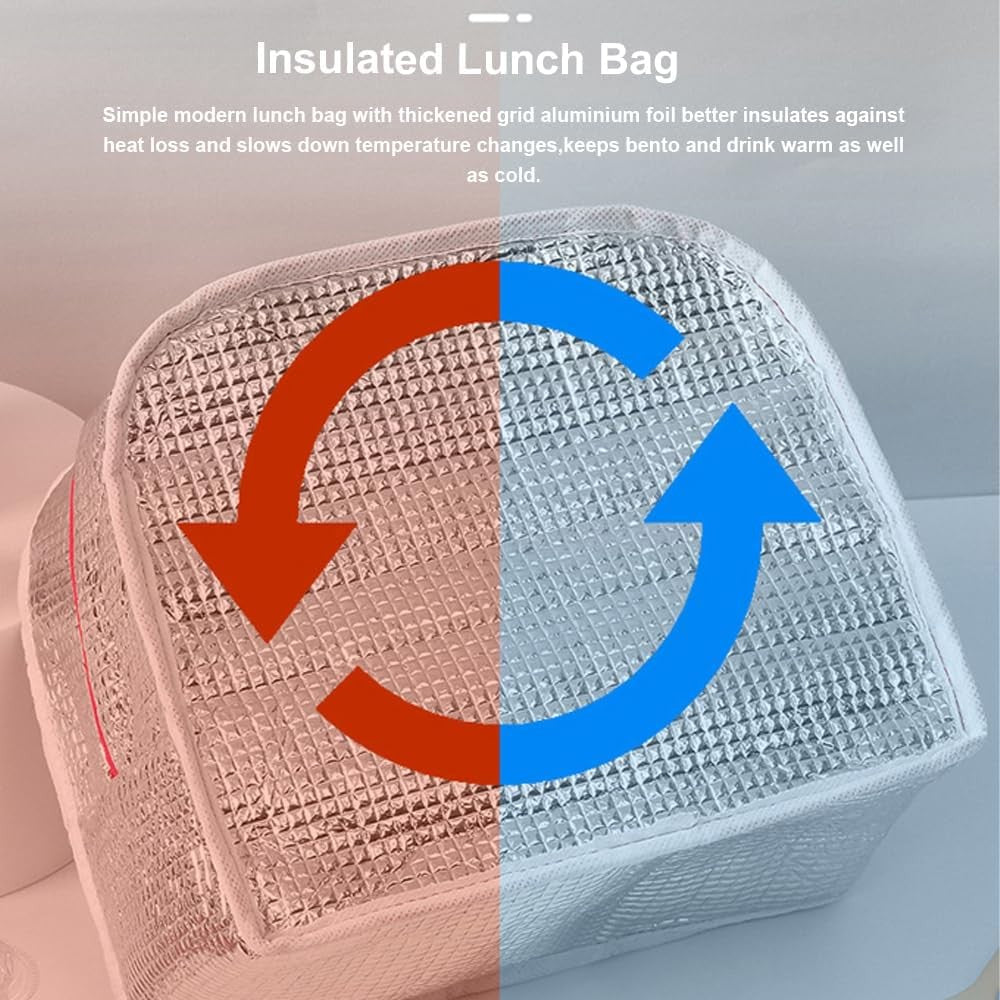 Geanta Termica Pentru Pranz, Multifunctionala, Compartimentata, Impermeabila, Cu Manere, Buzunar Exterior, 22X14X19 Cm - vivimall.ro