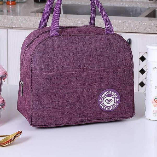 Geanta Termica Pentru Pranz, Multifunctionala, Compartimentata, Impermeabila, Cu Manere, Buzunar Exterior, 22X14X19 Cm - vivimall.ro