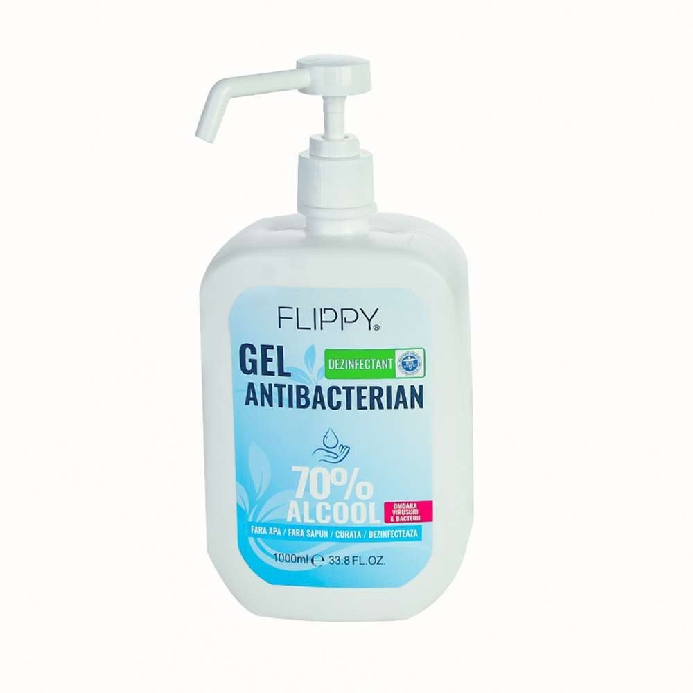 Gel dezinfectant pentru maini cu 70 % alcool Vivimall cu efect antibacterian si virucid, 1000 ml - vivimall.ro