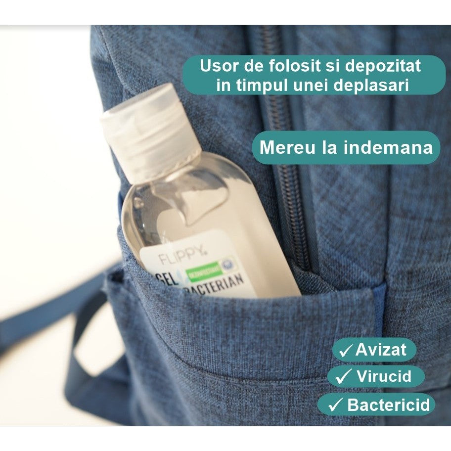 Gel dezinfectant pentru maini cu 70 % alcool Vivimall cu efect antibacterian si virucid, 60 ml - vivimall.ro