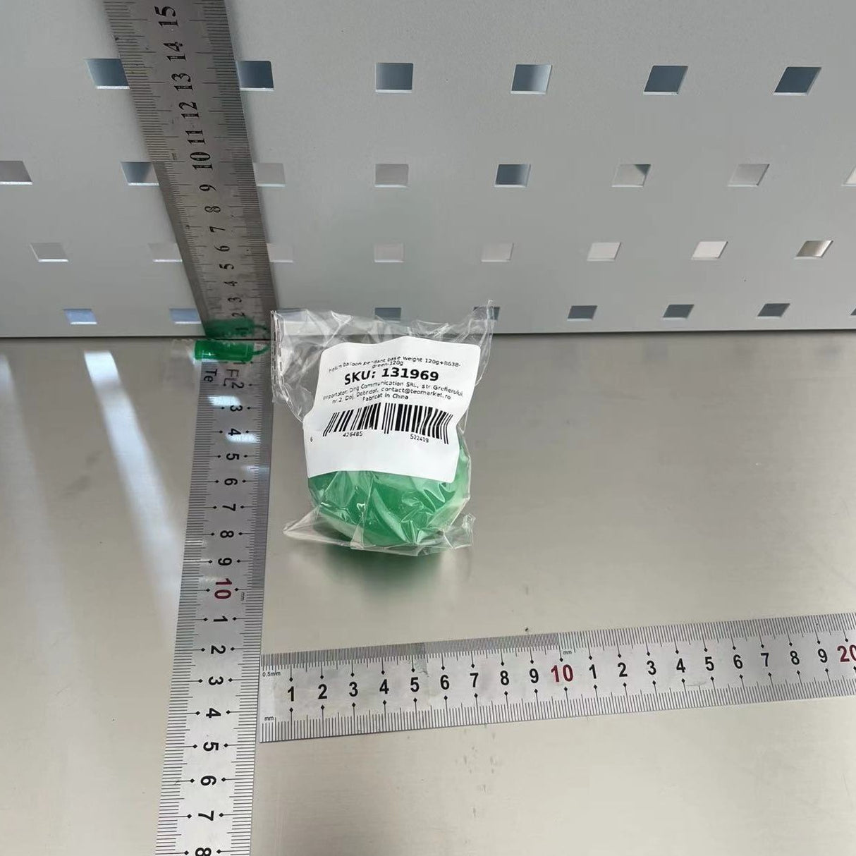 Greutate pentru Baloane, Vivimall, Accesoriu Petrecere, 5.5x5.5 cm, 120 g, Verde - vivimall.ro