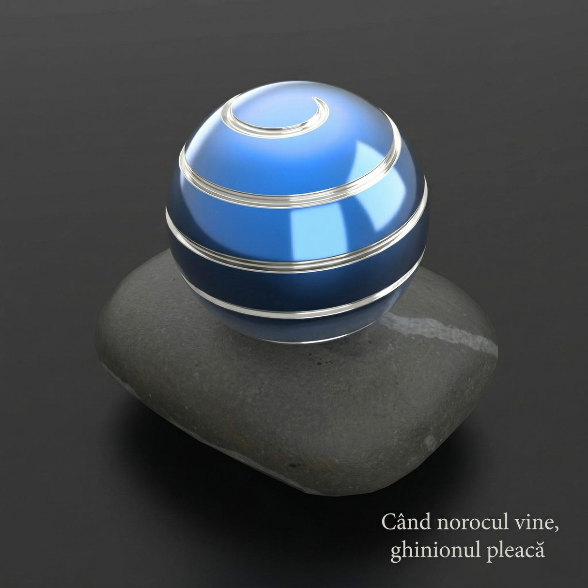 Sfera Fidget Spinner Metalic, Flippy, Corp Aliaj Zinc, Rulment Inox, Jucarie Antistres pentru Focus si Relaxare, Diametru 40 mm, Gadget pentru Birou, Scoala, Cadou pentru Copii si Adulti, Albastru - vivimall.ro