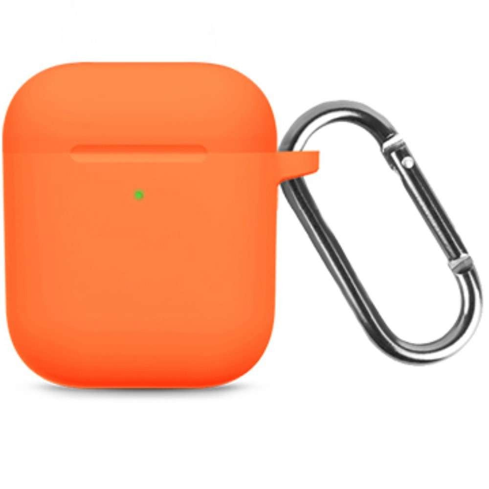 Husa AirPods cu Inel Prindere Portocaliu - vivimall.ro