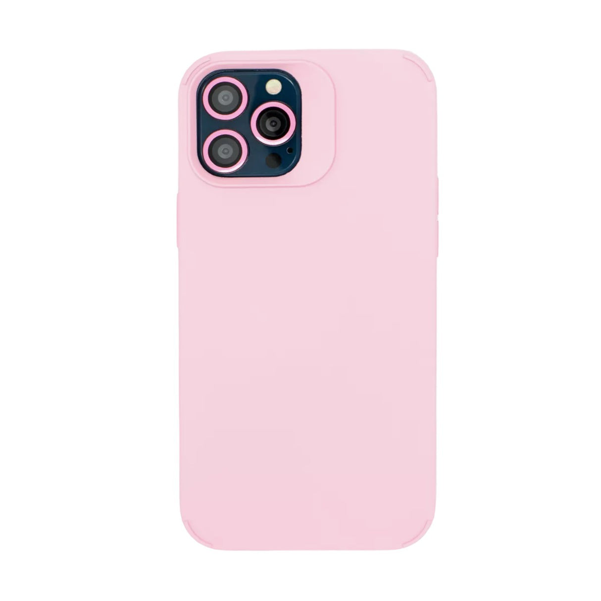 Husa Apple iPhone 13, Vivimall, din Silicon Lichid, Interior din Microfibra, Lentile Fosforescente de Protectie Camera, Anti Amprenta, Rezistenta la Socuri, Roz - vivimall.ro
