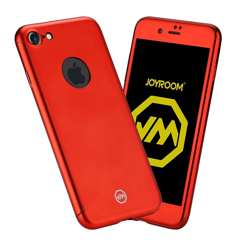 Husa Apple iPhone 6/6S 6 Joyroom (Fata + Spate) Rosu + Folie de protectie - vivimall.ro