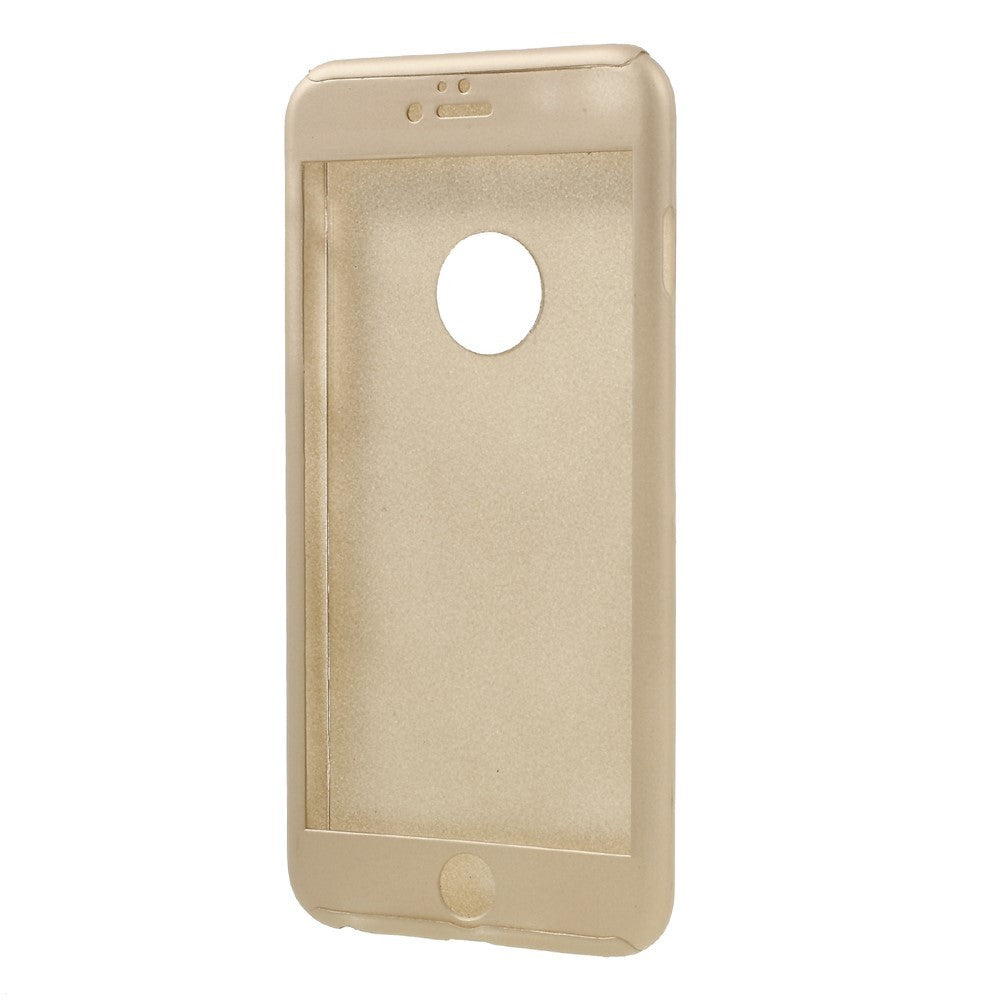 Husa Apple iPhone 6/6S Full Cover 360 Auriu + Folie de protectie - vivimall.ro