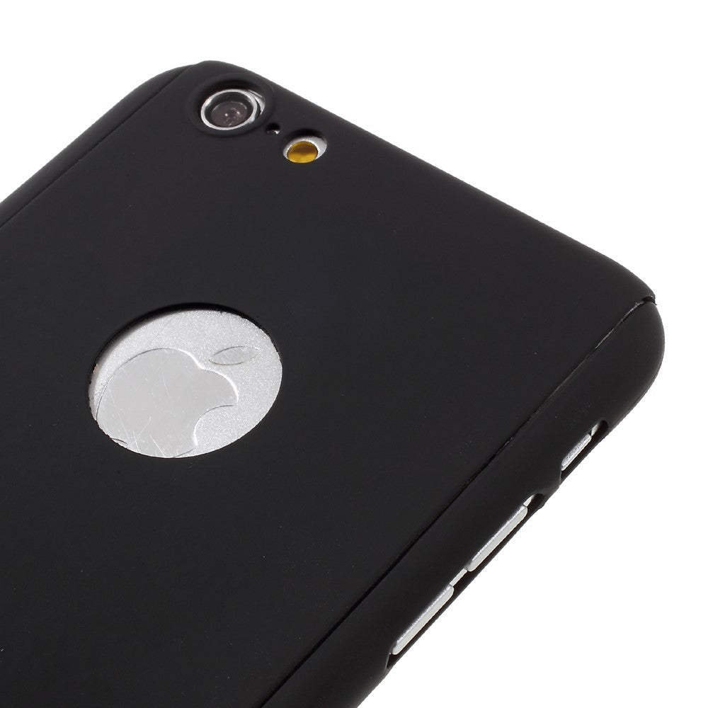 Husa Apple iPhone 6 Plus/6S Plus Full Cover 360 Negru + Folie de protectie - vivimall.ro
