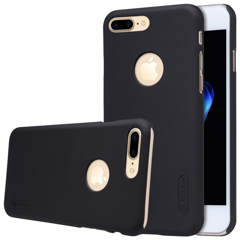 Husa Apple iPhone 7 Plus Nillkin Frosted Shield Negru + Folie de protectie - vivimall.ro
