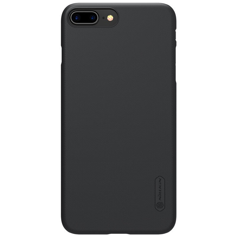 Husa Apple iPhone 8 Plus Nillkin Frosted Shield Negru + Folie de protectie - vivimall.ro