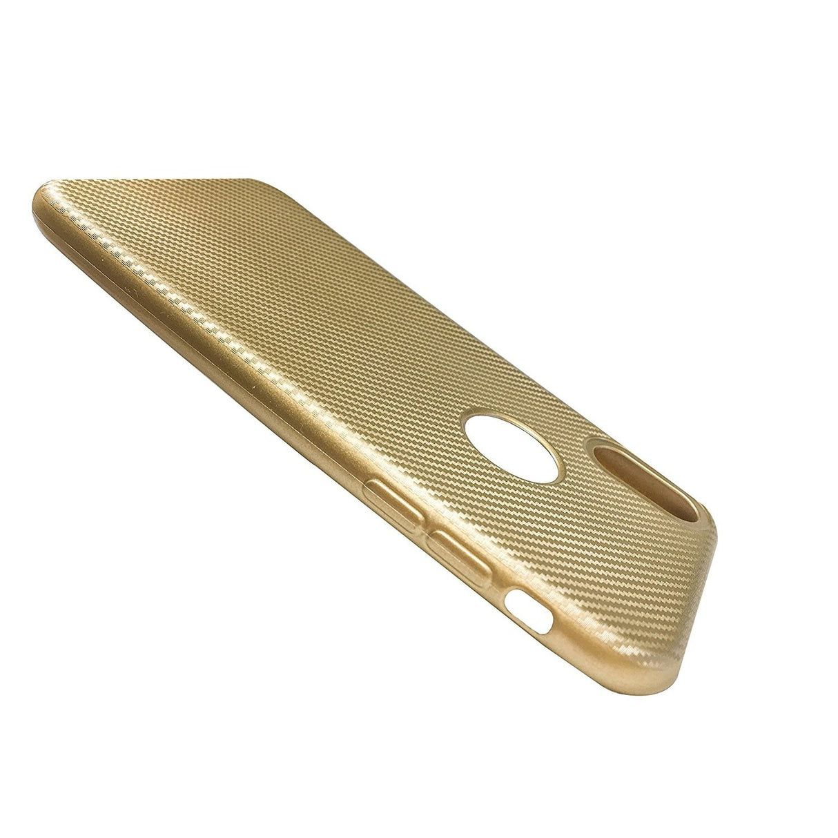 Husa Apple iPhone X i-Zore Carbon Fiber Auriu - vivimall.ro