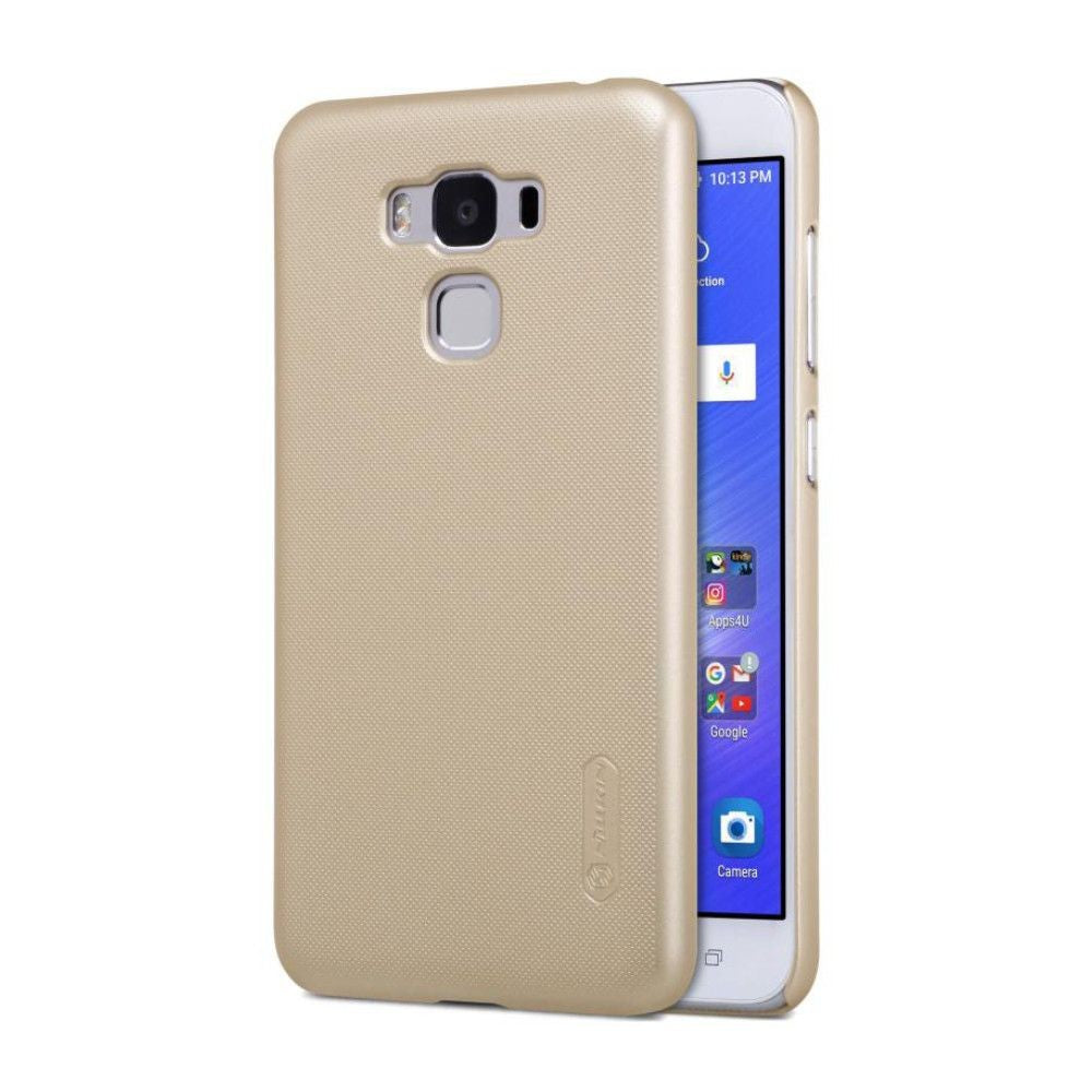 Husa Asus Zenfone Max Nillkin Frosted Shield Auriu + Folie de protectie - vivimall.ro