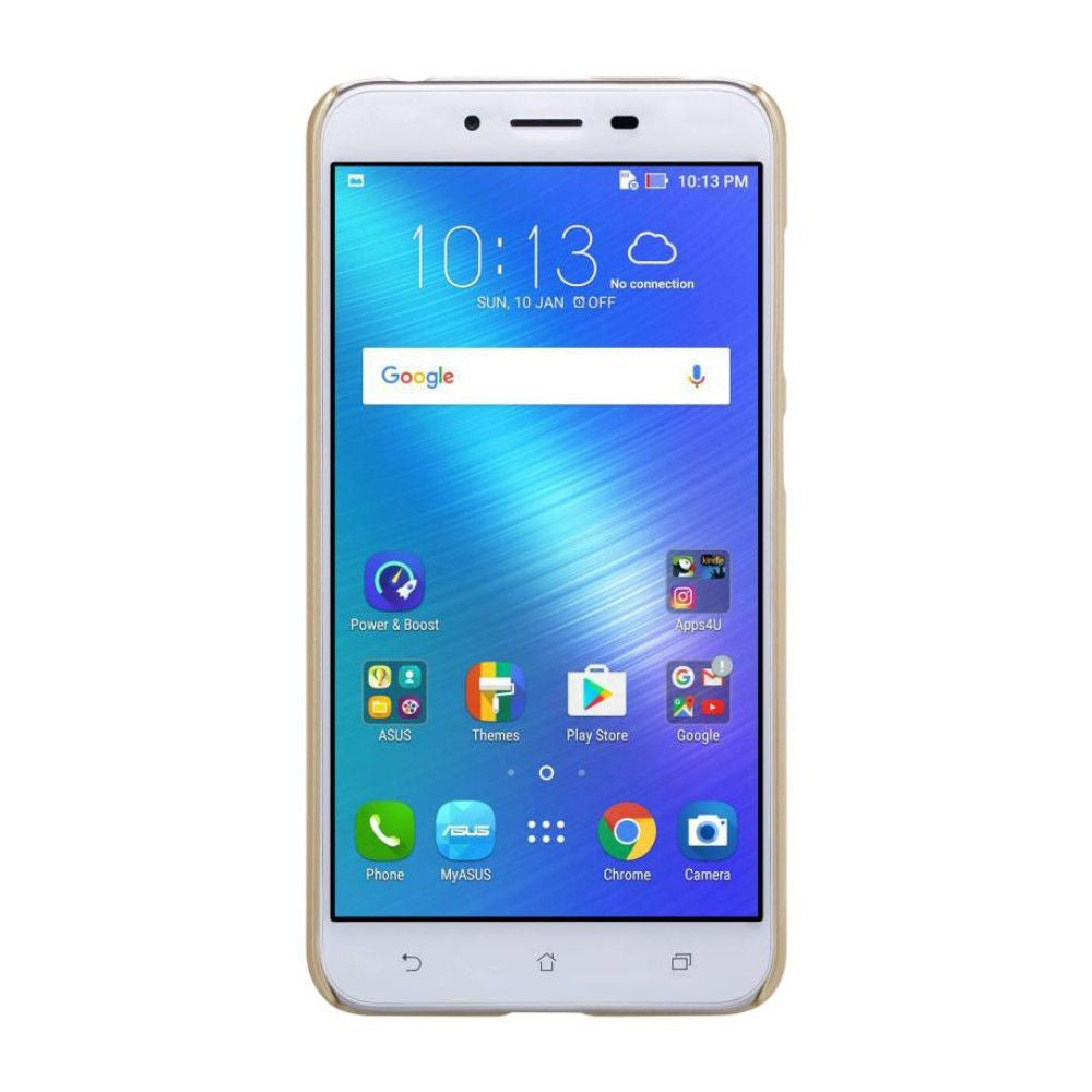 Husa Asus Zenfone Max Nillkin Frosted Shield Auriu + Folie de protectie - vivimall.ro
