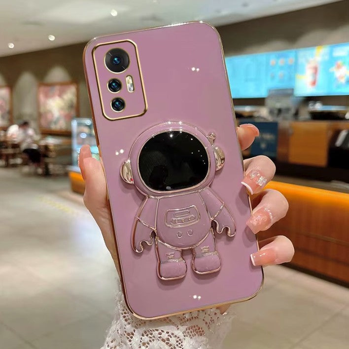 Husa de Protectie 2 in 1, Vivimall, Husa de Protectie pentru Honor 90, Model Astronaut, Husa cu Suport, din TPU, Mov - vivimall.ro