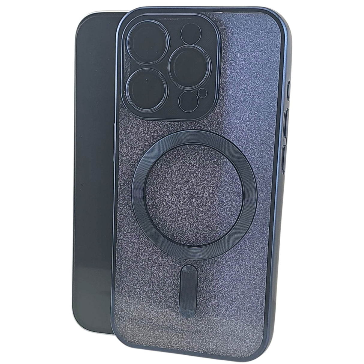 Husa de Protectie 2 in 1, Vivimall, pentru Apple iPhone 15 Pro, Compatibila MagSafe, Magnetica, cu Protectie Lentila, din TPU, Albastru Marin - vivimall.ro