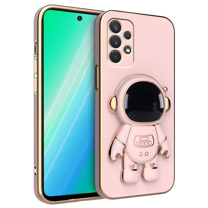 Husa Telefon 2in1, Vivimall, Compatibila Samsung Galaxy S24 Ultra, Carcasa TPU cu Suport Inclus Tip Astronaut, Protectie Camere, Roz - vivimall.ro