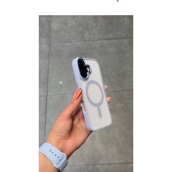 Husa de Protectie Compatibil cu iPhone 16 Pro, Vivimall, Incarcare Wireless, Tehnologie Magsafe, Carcasa din TPU/ PC, Protectie Camera, Antisoc, Antizgariere, Mov (lila) - Transparent - vivimall.ro
