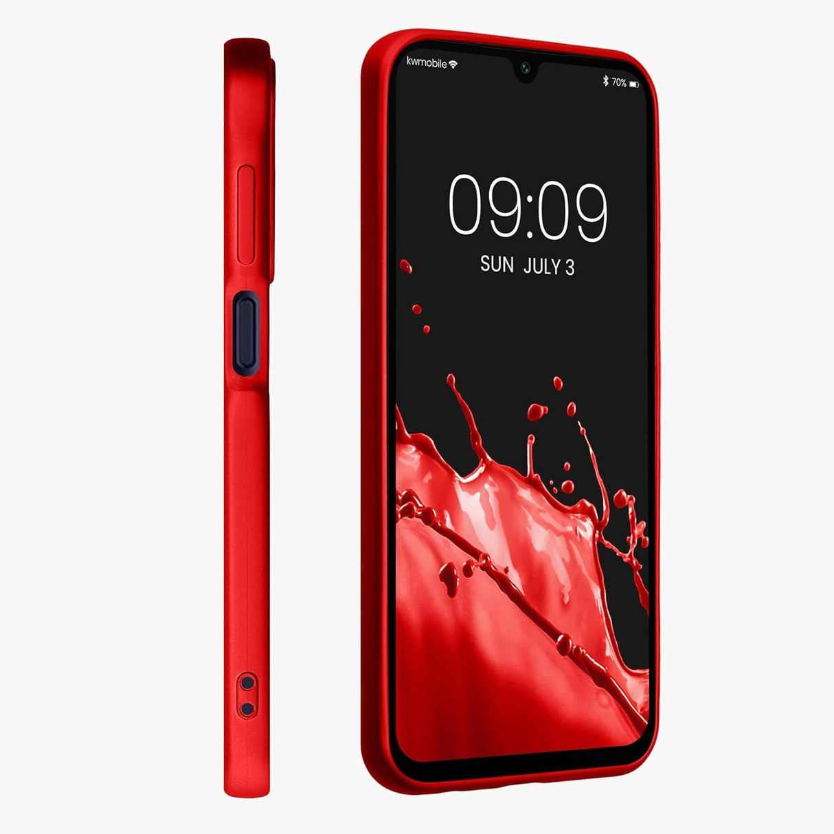 Husa de Protectie Matte TPU, Vivimall, pentru Samsung Galaxy A15, Protectie Camera, Antisoc, Antizgariere, Antialunecare, Acoperire Completa, Rosu - vivimall.ro