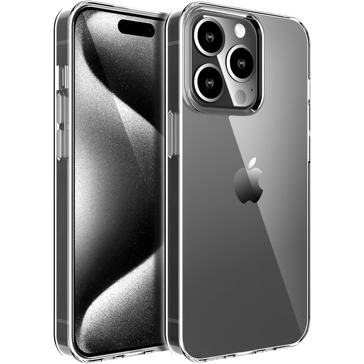 Husa de Protectie din Silicon, pentru Apple iPhone 15 Pro Max, PC, Antisoc, Rezistenta la Impact, Transparenta - vivimall.ro