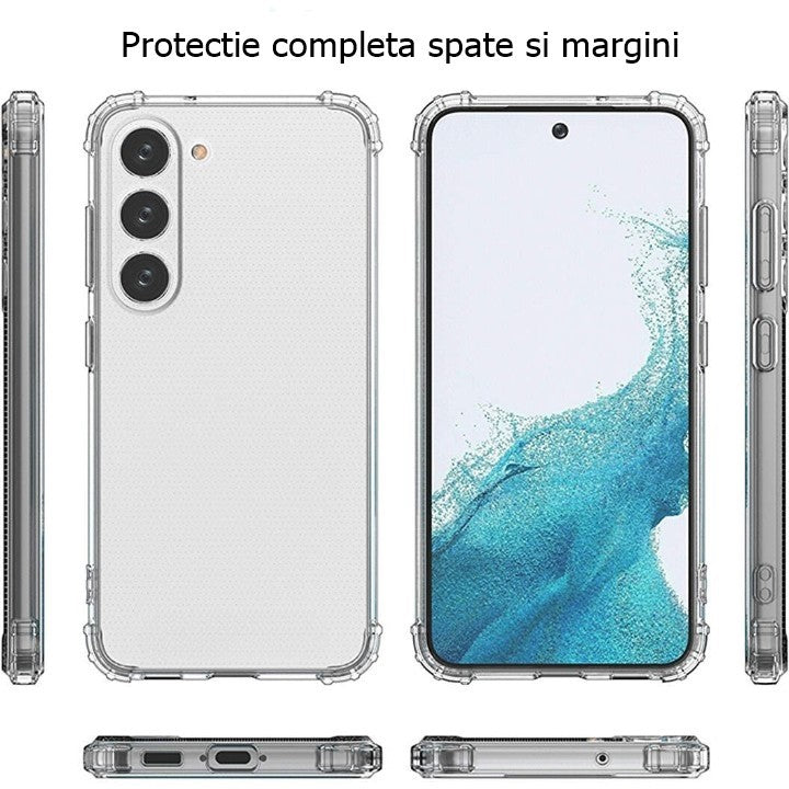Husa de protectie Vivimall, TPU, pentru Samsung A14 5G, Antisoc, Protectie colturi, Rezistenta la impact, Transparenta - vivimall.ro