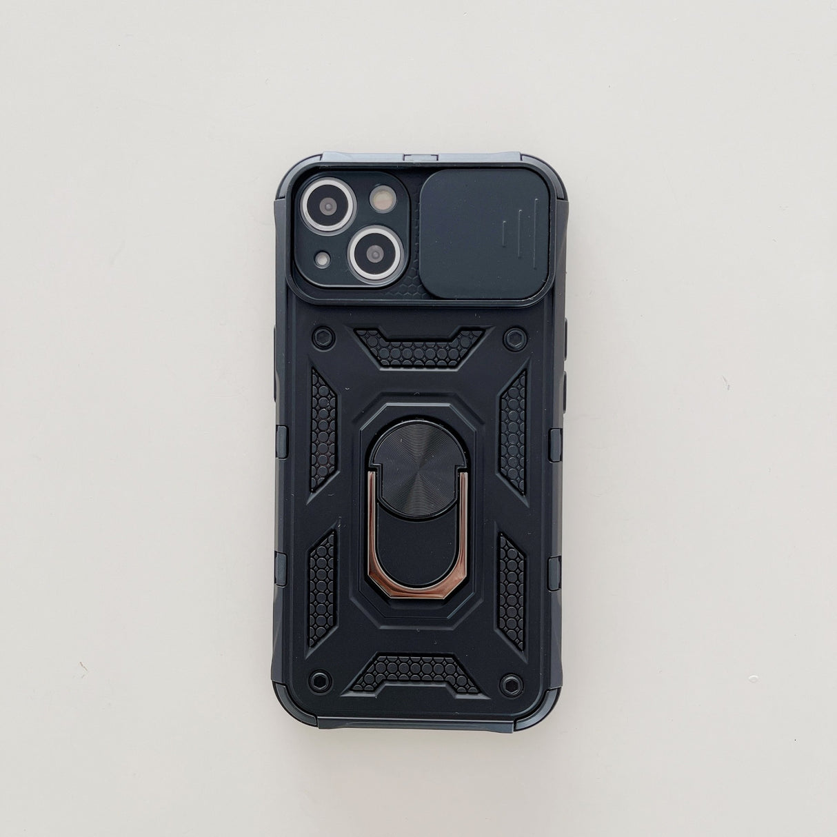 Husa de protectie Flippy compatibila cu Apple iPhone 13 Defender Model 4 cu suport,Negru - vivimall.ro