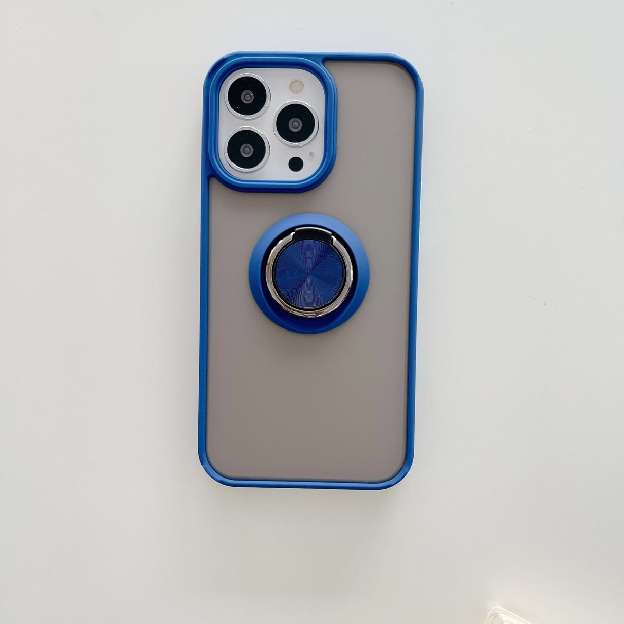 Husa de protectie Flippy compatibila cu Apple iPhone 13 Pro Max,Defender cu prindere inel,Albastru - vivimall.ro