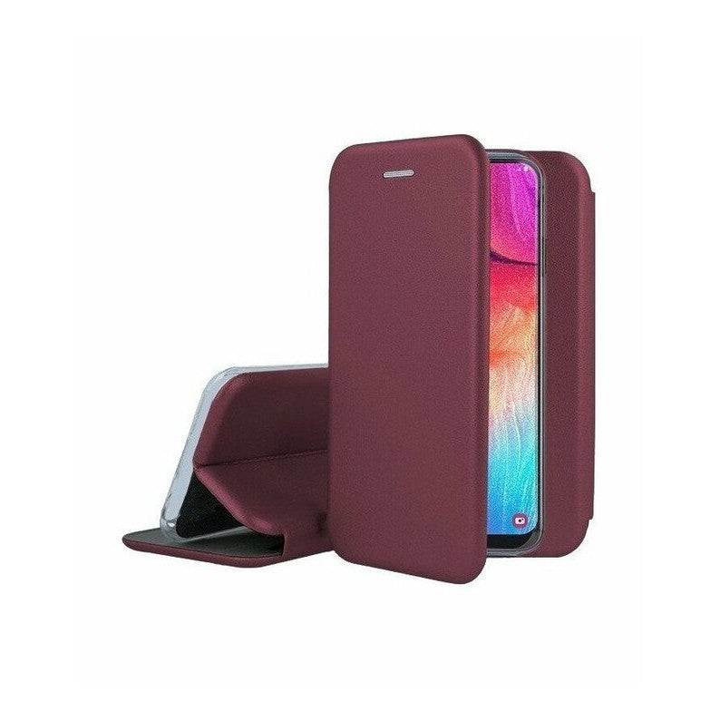 Husa de protectie Flippy compatibila cu Huawei P Smart 2021 Magnet Book Case Bordo - vivimall.ro