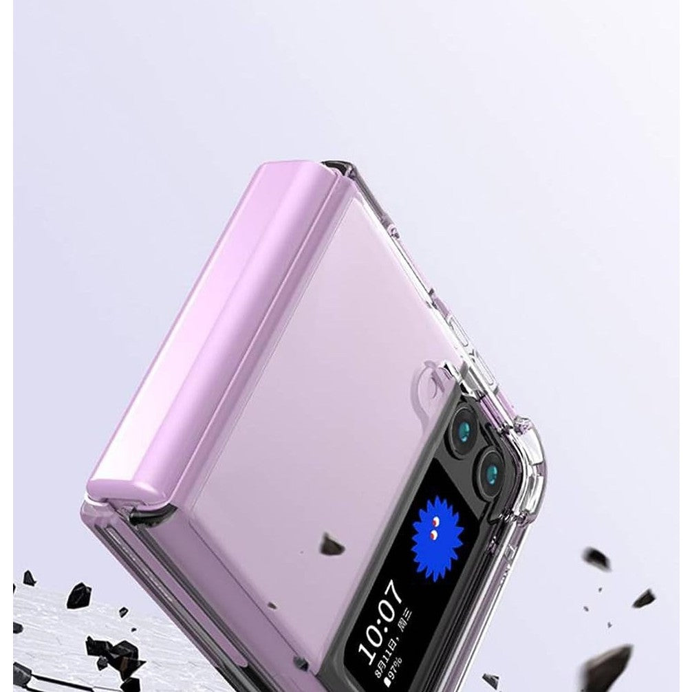 Husa de protectie Vivimall compatibila cu Samsung Z Flip 5, MagSafe Blister, gaura mare camera, transparenta - vivimall.ro