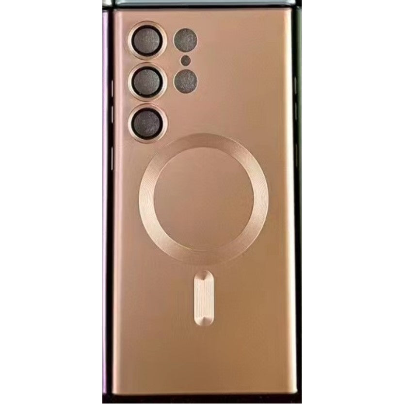Husa de protectie Flippy, cu incarcare Wireless, Tehnologie Magsafe, pentru Samsung Galaxy S23 Ultra , Rose Gold - vivimall.ro