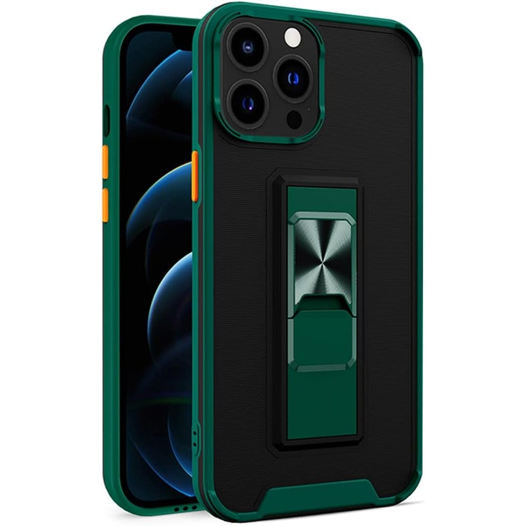 Husa Telefon, Vivimall, Compatibila Apple iPhone 13 Mini, Carcasa Defender Sergeant Brave, Magnetic, cu Suport, Verde Inchis - vivimall.ro