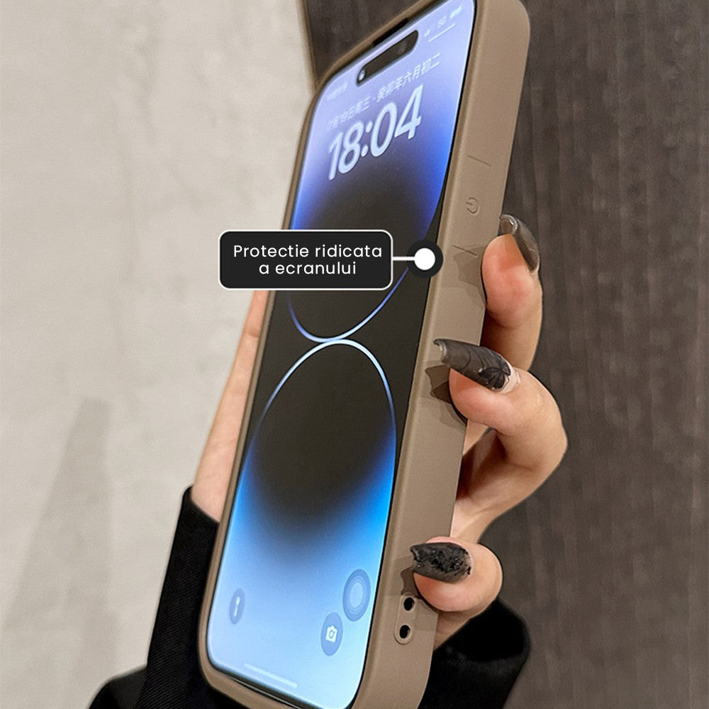 Husa de Protectie, Vivimall, pentru Apple iPhone 13 Pro Max, Model Ursuleti 3D, Antisoc, Rezistenta la Impact, Protectie Camera, Maro - vivimall.ro