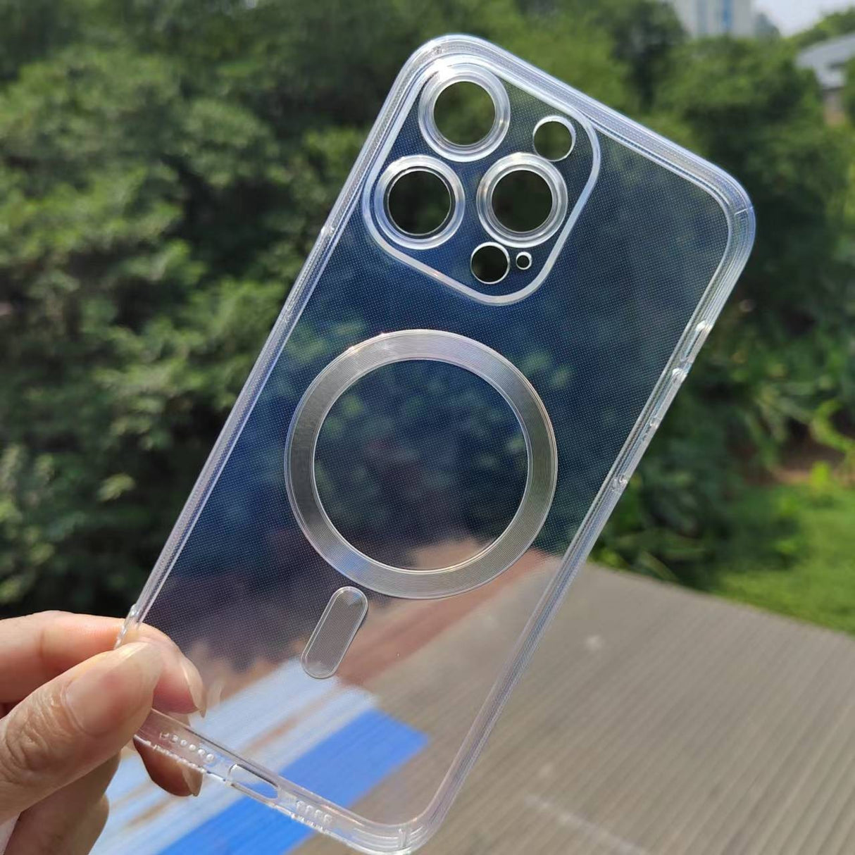 Husa de Protectie, Vivimall, pentru Apple iPhone 16 Pro Max, MagSafe, TPU, Antisoc, Rezistenta la Impact, Protectie Camera, Transparent - vivimall.ro