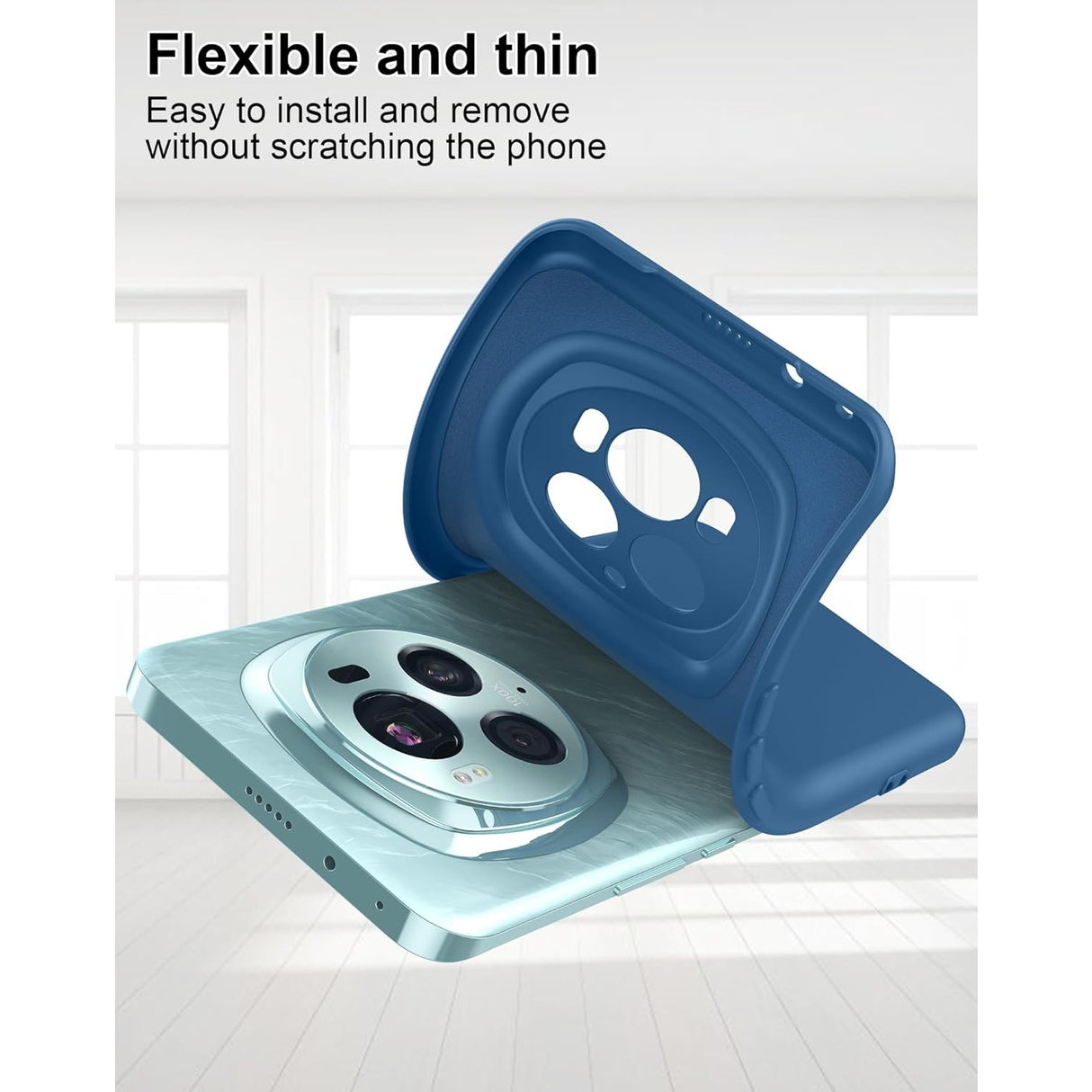 Husa de Protectie, Flippy, pentru Honor Magic 6 Pro, Liquid Silicone, cu Microfibra pe Interior, Protectie Antisoc, Compatibil Incarcare Wireless, Albastru - vivimall.ro