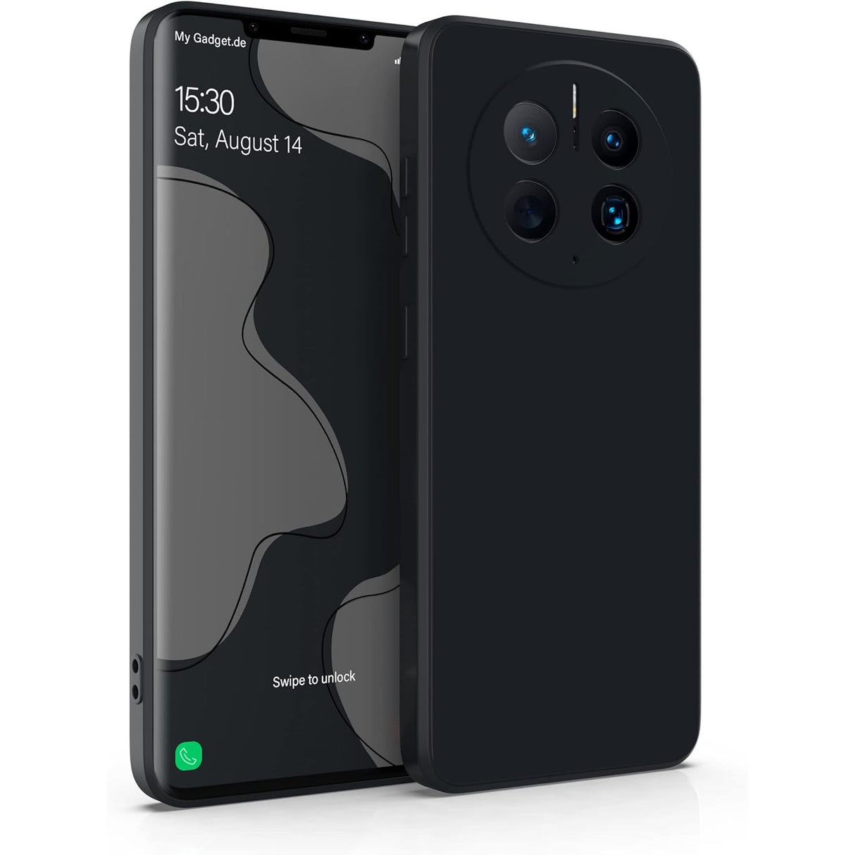 Husa de Protectie, Vivimall, pentru Huawei Mate 50 Pro, Liquid Silicone, cu Microfibra pe Interior, Protectie Antisoc, Compatibil Incarcare Wireless, Negru - vivimall.ro