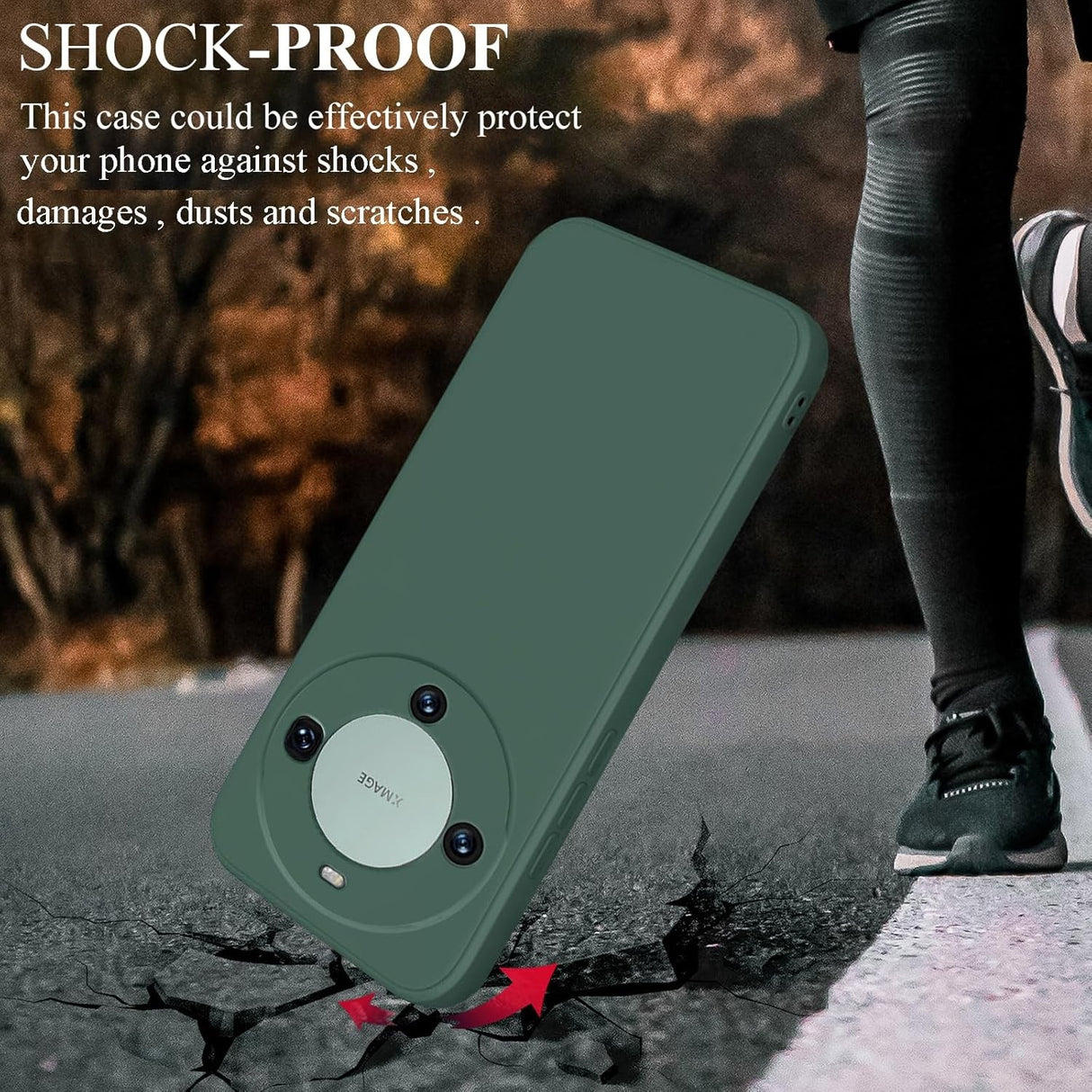 Husa de Protectie, Vivimall, pentru Huawei Mate 60 Pro, Liquid Silicone, cu Microfibra pe Interior, Protectie Antisoc, Compatibil Incarcare Wireless, Verde - vivimall.ro