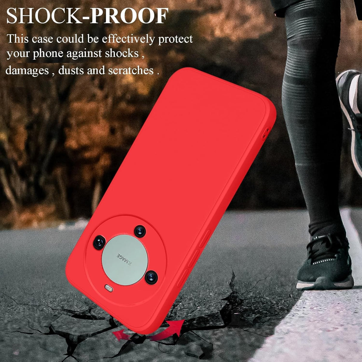 Husa de Protectie, Vivimall, pentru Huawei Mate 60 Pro, Liquid Silicone, cu Microfibra pe Interior, Protectie Antisoc, Compatibil Incarcare Wireless, Rosu - vivimall.ro