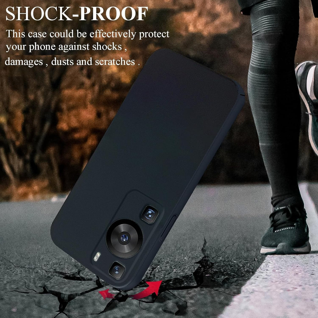 Husa de Protectie, Vivimall, pentru Huawei P60 Pro, Liquid Silicone, cu Microfibra pe Interior, Protectie Antisoc, Compatibil Incarcare Wireless, Negru - vivimall.ro