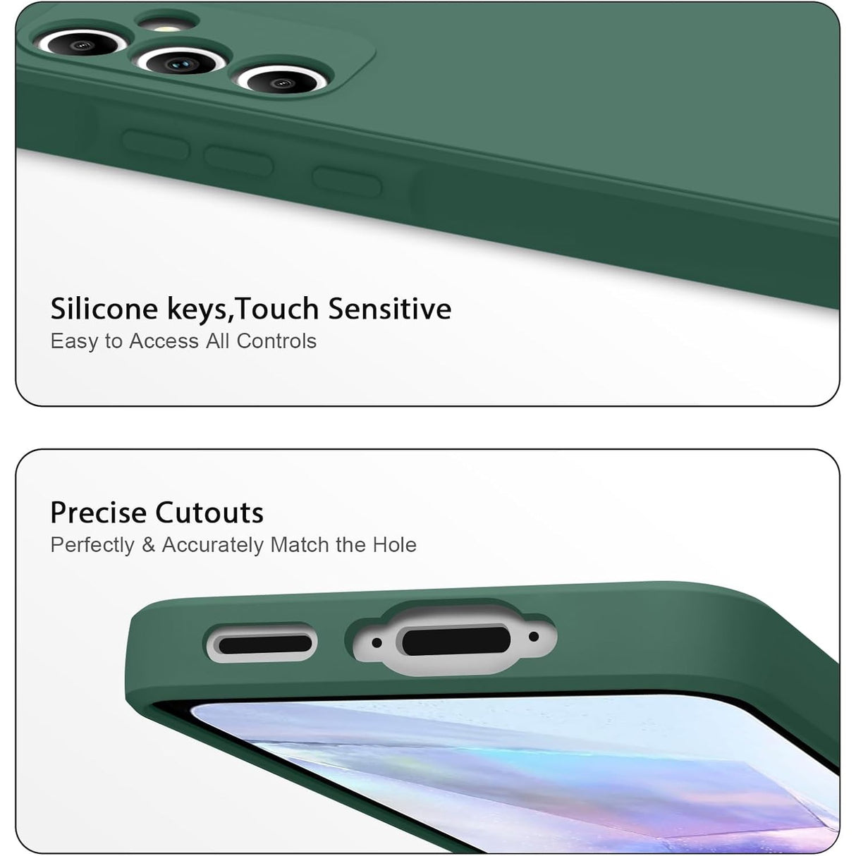 Husa de Protectie, Vivimall, pentru Huawei P60 Pro, Liquid Silicone, cu Microfibra pe Interior, Protectie Antisoc, Compatibil Incarcare Wireless, Verde - vivimall.ro