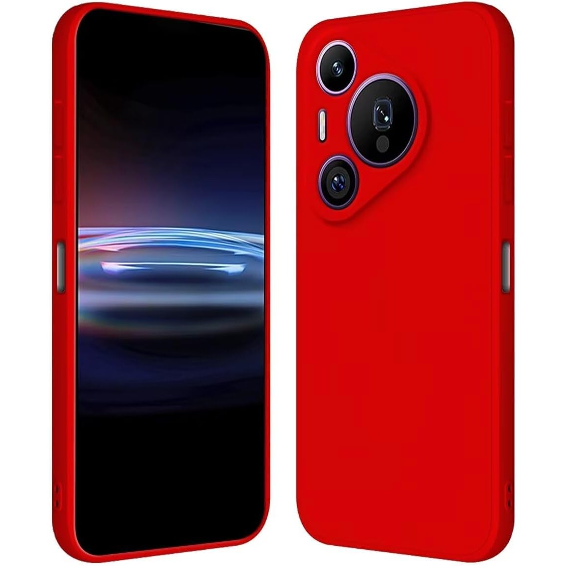 Husa de Protectie, Vivimall, pentru Huawei Pura 70, Liquid Silicone, cu Microfibra pe Interior, Protectie Antisoc, Compatibil Incarcare Wireless, Rosu - vivimall.ro