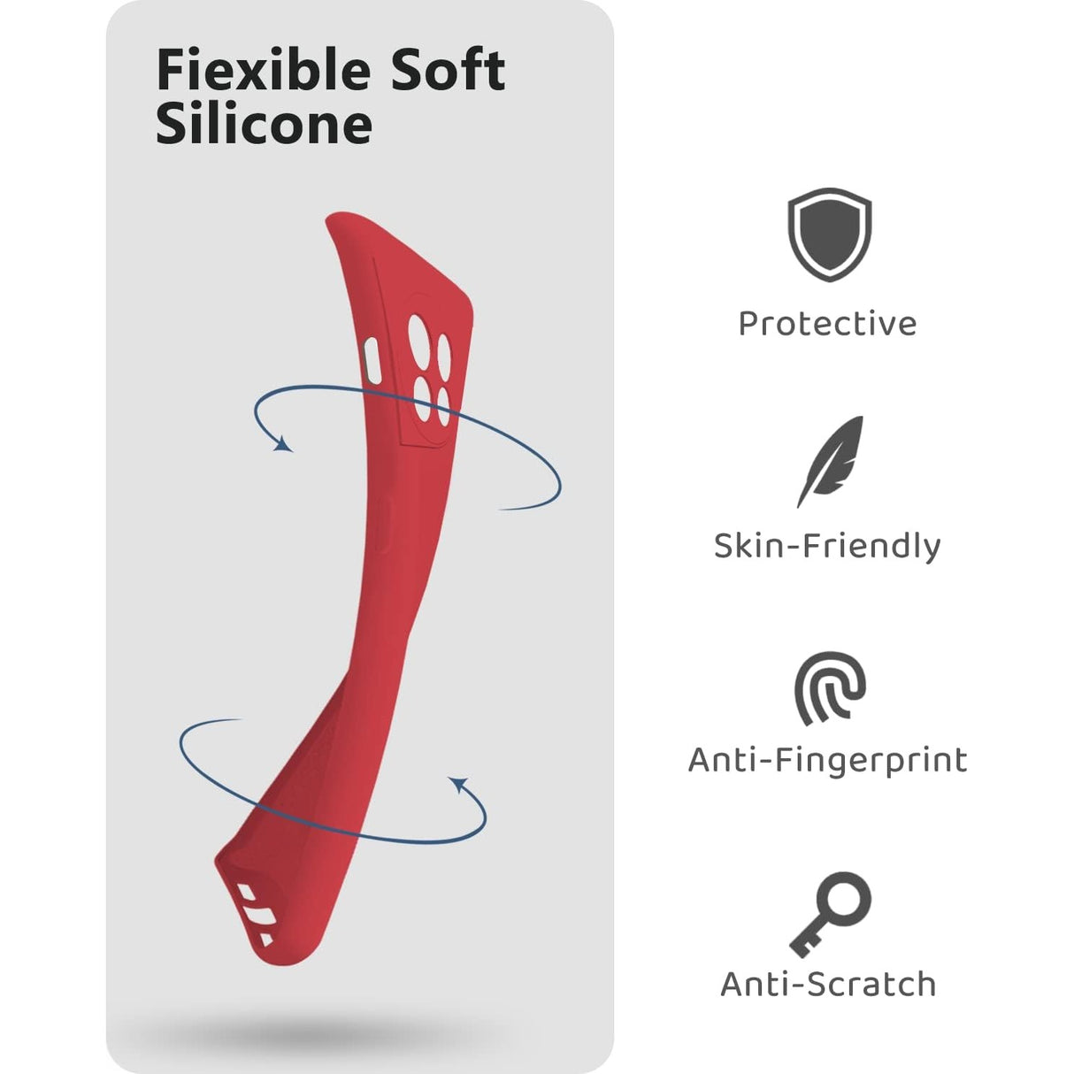 Husa de Protectie, Vivimall, pentru OnePlus 11 5G, Liquid Silicone, cu Microfibra pe Interior, Protectie Antisoc, Compatibil Incarcare Wireless, Rosu - vivimall.ro