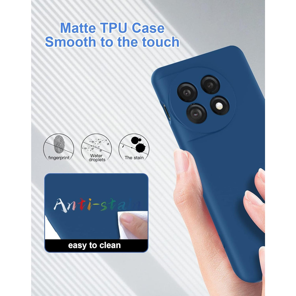 Husa de Protectie, Vivimall, pentru OnePlus 11 5G, Liquid Silicone, cu Microfibra pe Interior, Protectie Antisoc, Compatibil Incarcare Wireless, Albastru - vivimall.ro