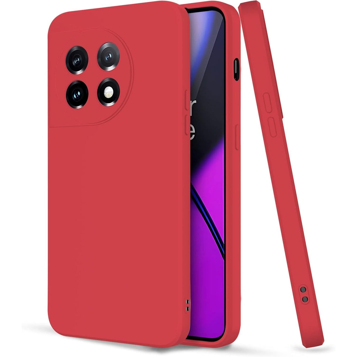 Husa de Protectie, Vivimall, pentru OnePlus 11 5G, Liquid Silicone, cu Microfibra pe Interior, Protectie Antisoc, Compatibil Incarcare Wireless, Rosu - vivimall.ro