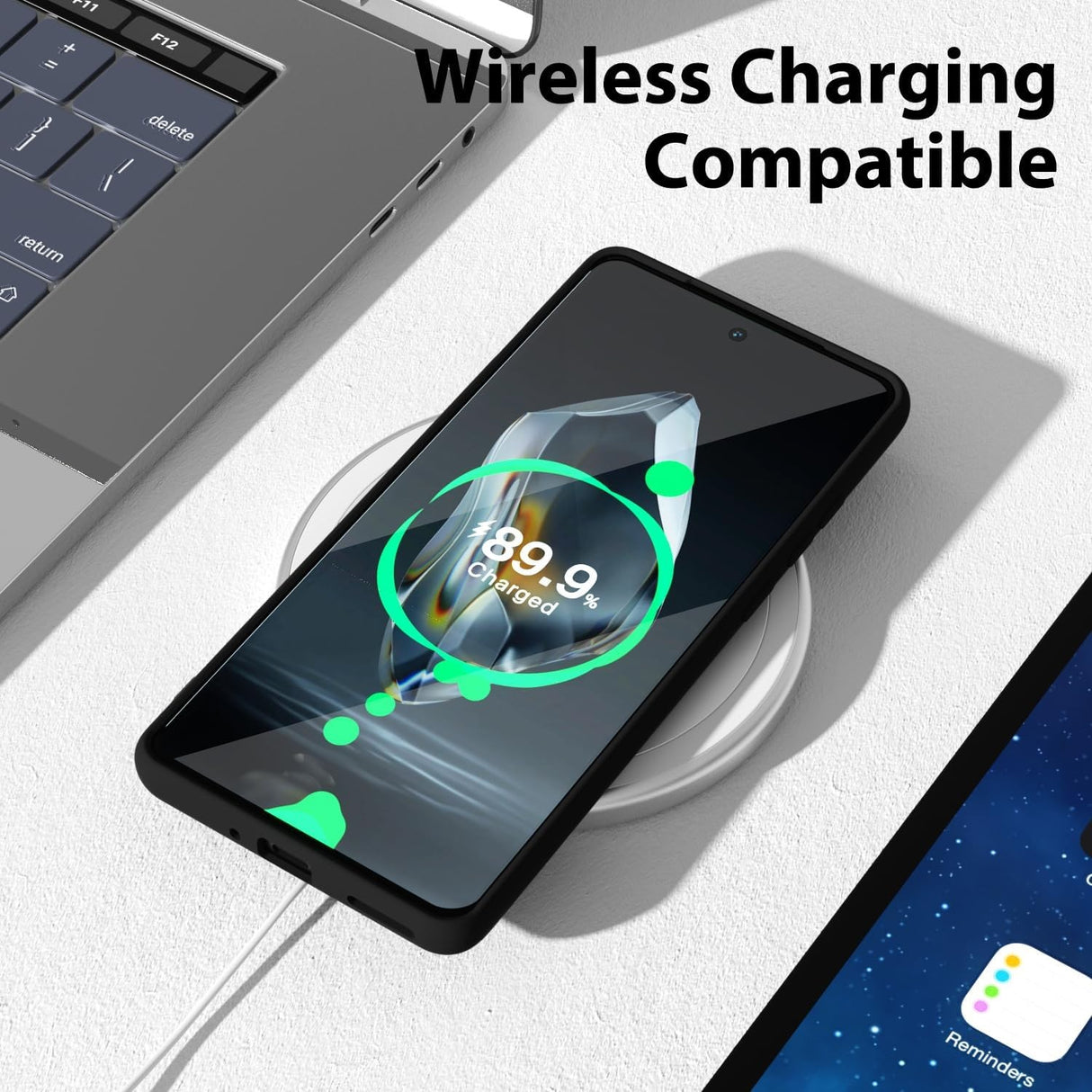 Husa de Protectie, Vivimall, pentru OnePlus 12 5G, Liquid Silicone, cu Microfibra pe Interior, Protectie Antisoc, Compatibil Incarcare Wireless, Negru - vivimall.ro